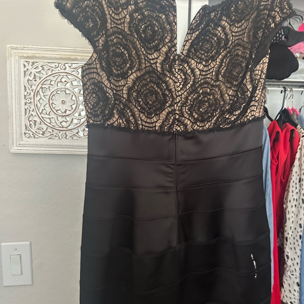 Tadashi Shoji Black Lace Mini Dress